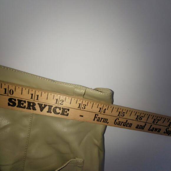 WeWoreWhat Vegan Leather Kick Flare Pants Oat 28 MSRP $128 Street Style Chic - Picture 8 of 12